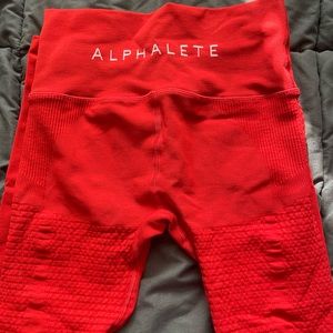 SMALL Alphalete formula red aero leggings